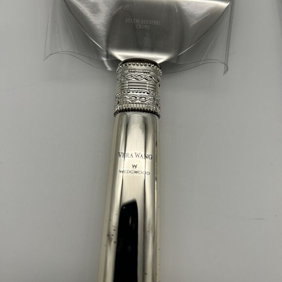 Auth Wedgwood Silver Plated Cake Knife & Server Set Vera Wang WITH LOVE Wedding‎ - Picture 3 of 16